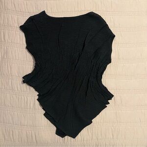 Babette Black Ruched Women's Blouse